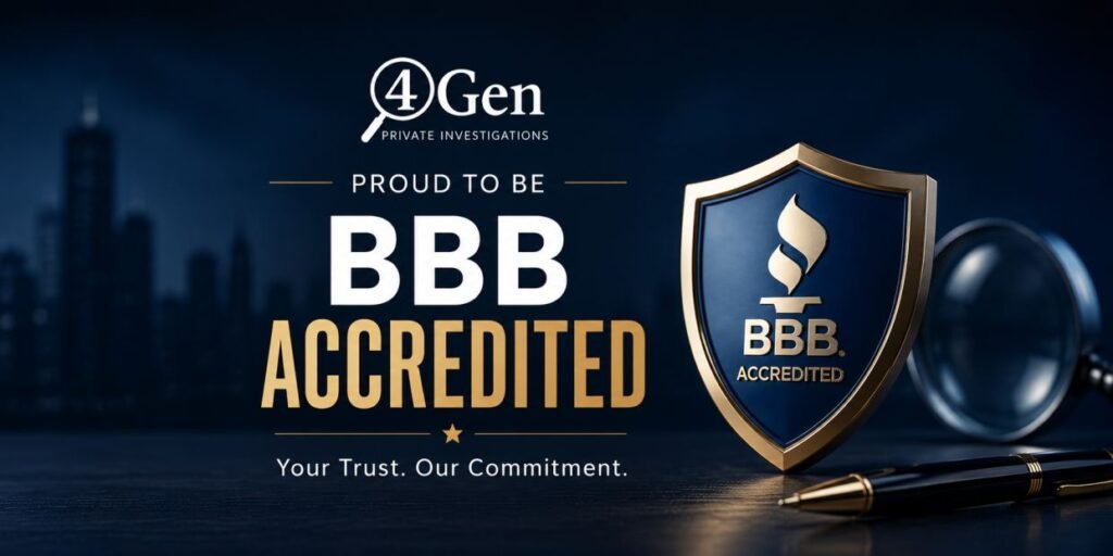 BBB Accreditation of 4Gen Private Investigations- Trust, Transparency, and Peace of Mind